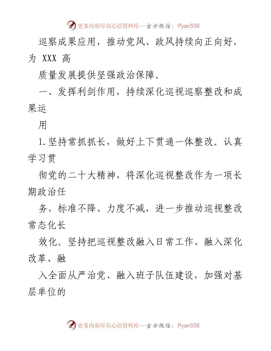 [工作总结] 党委巡察 - 2023年党委巡察工作要点及实施策略.docx_第2页