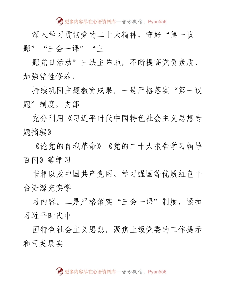 [工作总结] 党建工作 - 2023年党建工作总结及2024年工作计划_11.docx_第2页