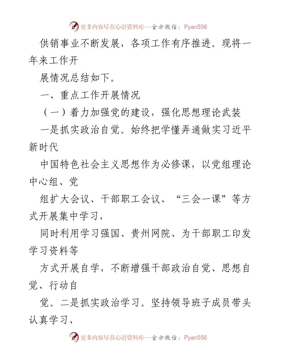 [工作总结] 供销社 - 2022年工作总结与2023年工作计划.docx_第2页