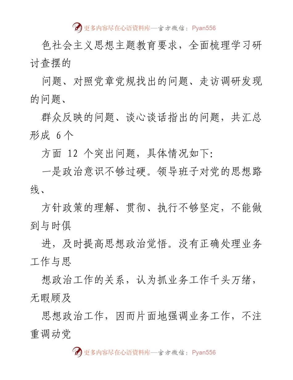 [工作总结] 党内主题教育 - 2023年党内主题教育问题查摆总结_1.docx_第2页