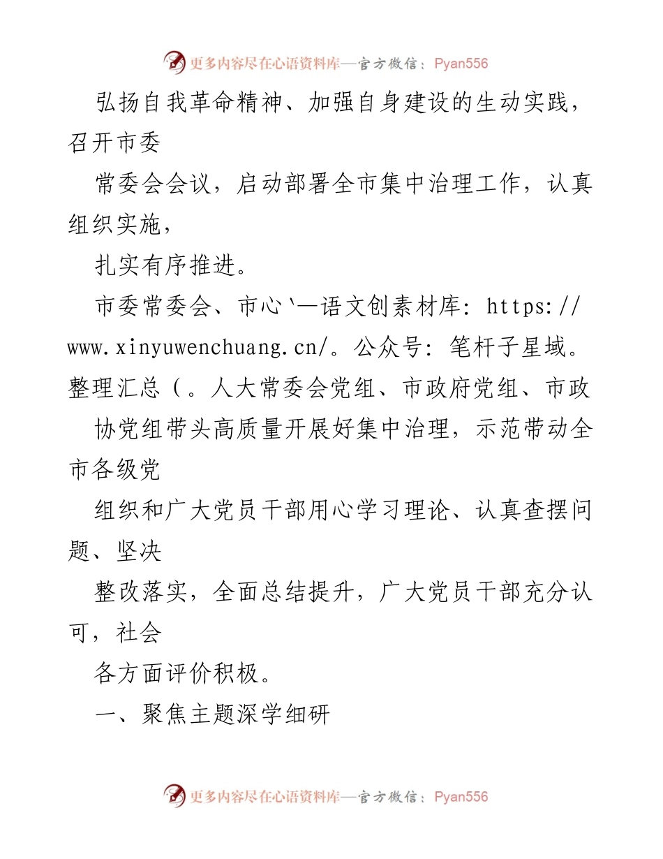 [工作总结] 党内政治生活治理 - 全市党内政治生活集中治理工作总结报告.docx_第2页