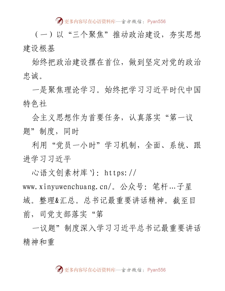 [工作总结] 党建工作 - 2023年司党支部党建工作总结报告.docx_第2页