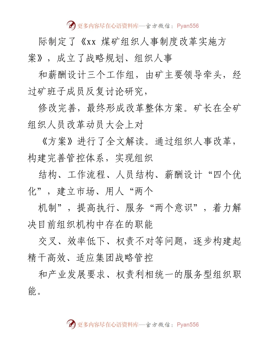 [工作总结] 企业改革 - 深化人事制度改革，重塑国有煤炭企业活力.docx_第2页