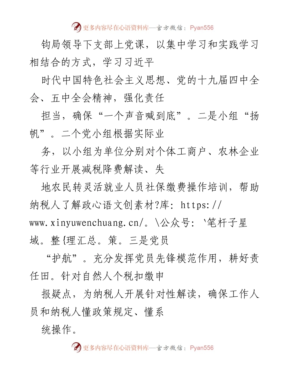 [工作总结] 党建工作 - “汇七彩 织税梦”项目实施情况汇报.docx_第2页