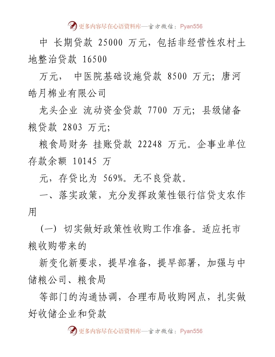 [工作总结] 农发行唐河县支行 - 2018年工作总结与2019年发展思路.docx_第2页