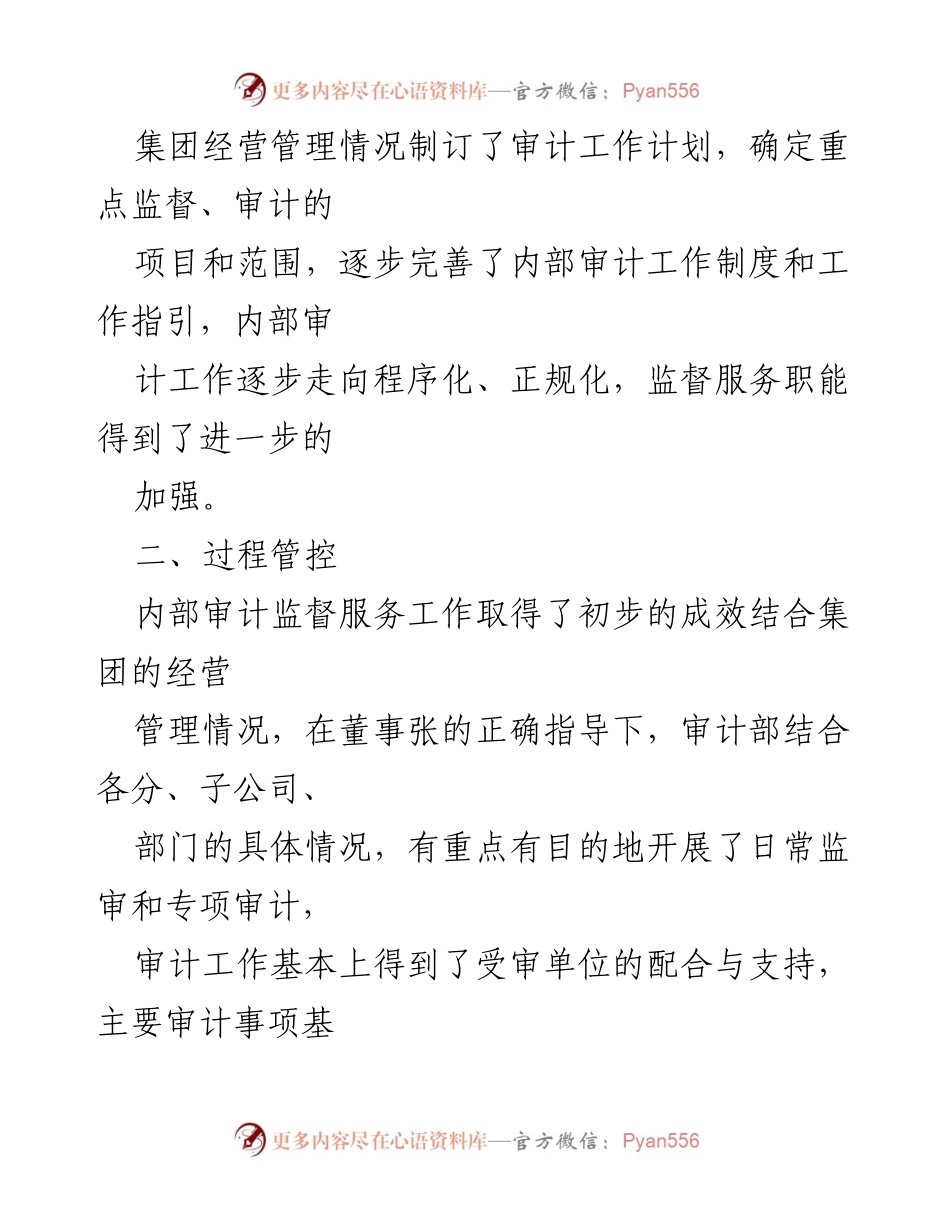 [工作总结] 内部审计 - 审计工作自我评价与管理提升总结.docx_第2页
