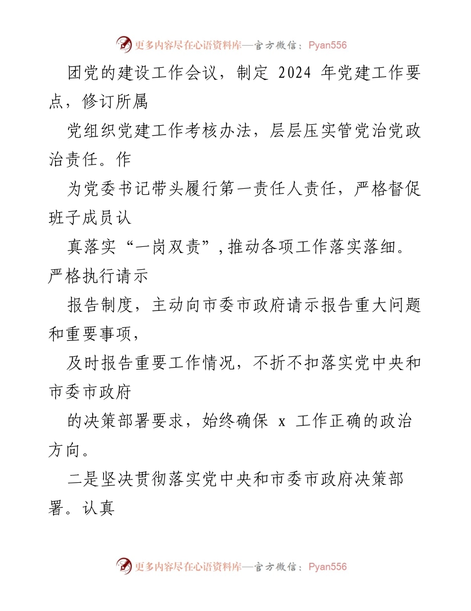 [工作总结] 公司党委书记履行责任 - 2024年上半年全面从严治党主体责任履行情况报告.docx_第2页