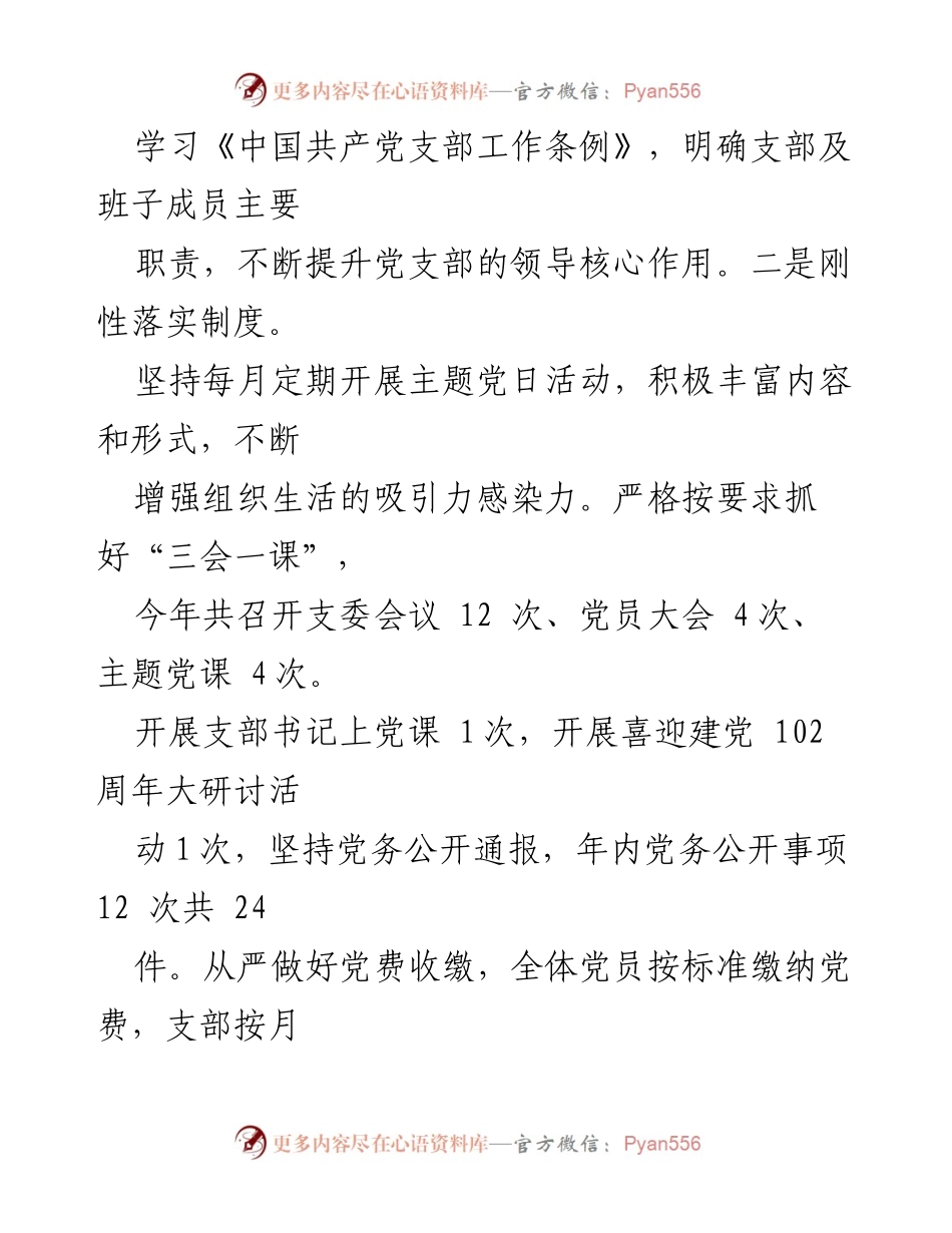 [工作总结] 党支部年度总结 - 2023年党支部工作总结与成效分析.docx_第2页