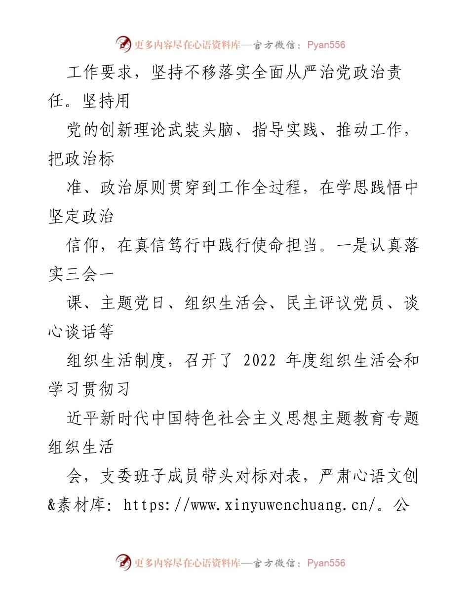 [工作总结] 公司党支部 - 2023年全面从严治党工作总结报告_4.docx_第2页