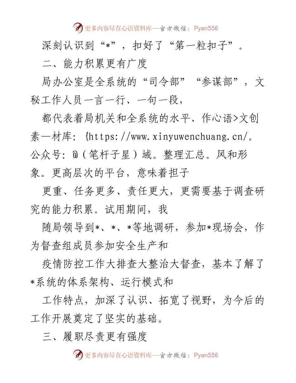 [工作总结] 公务员试用期 - 新遴选公务员试用期工作总结与反思.docx_第2页