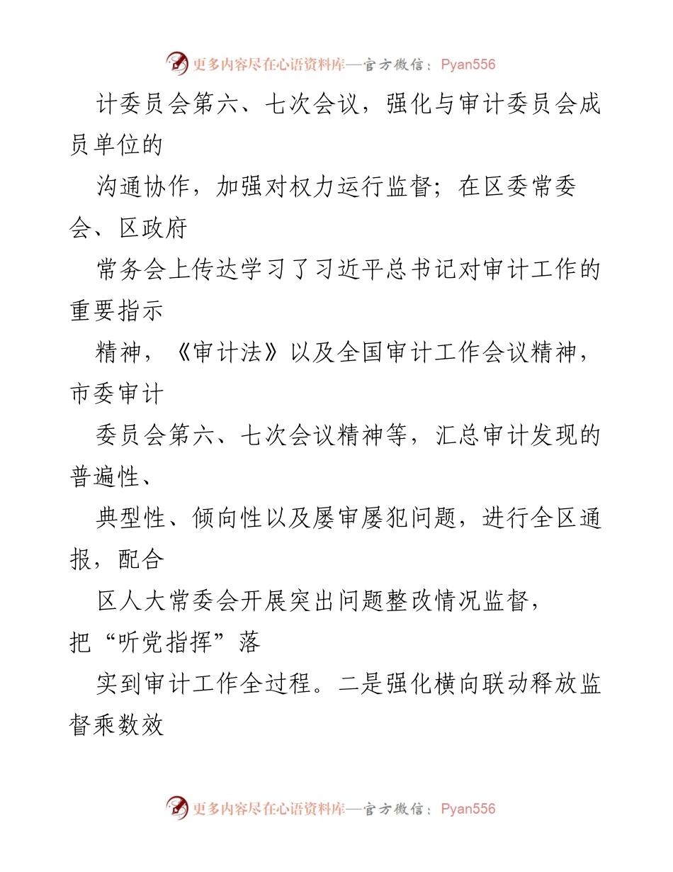 [工作总结] 区审计局 - 2022年审计工作成效与创新举措报告.docx_第2页