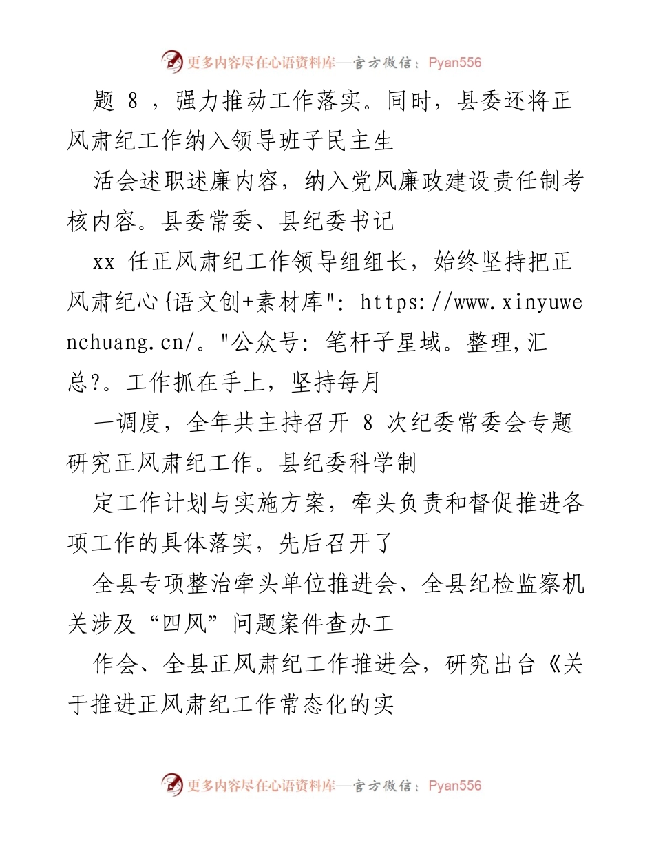 [工作总结] 全县正风肃纪与巡视整改工作总结报告.docx_第2页