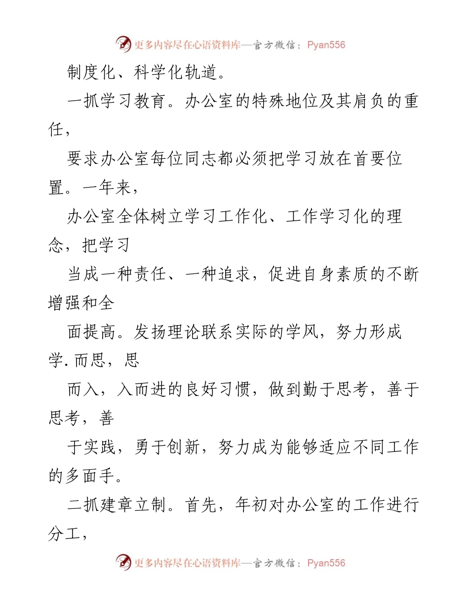 [工作总结] 党政办公室 - 党政办公室主任个人工作总结范文.docx_第2页