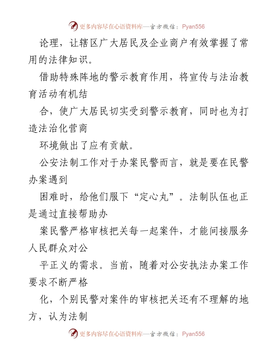 [工作总结] 公安法制工作 - 提升群众法律意识与办案民警能力的实践探索.docx_第2页