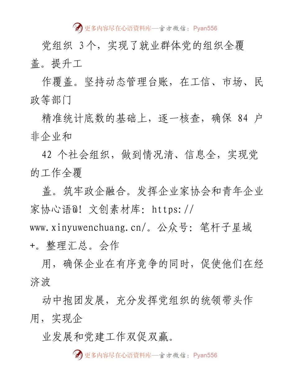 [工作总结] 党建工作汇报 - 提升非企业和社会组织党建工作水平的实践与成效.docx_第2页