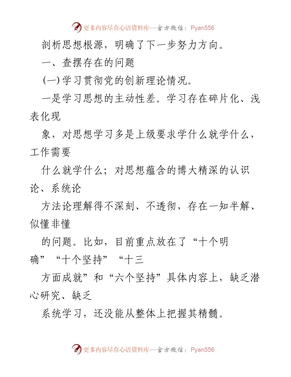 [工作总结] 党组织生活会 - 2024年党性分析与问题查摆总结.docx_第2页