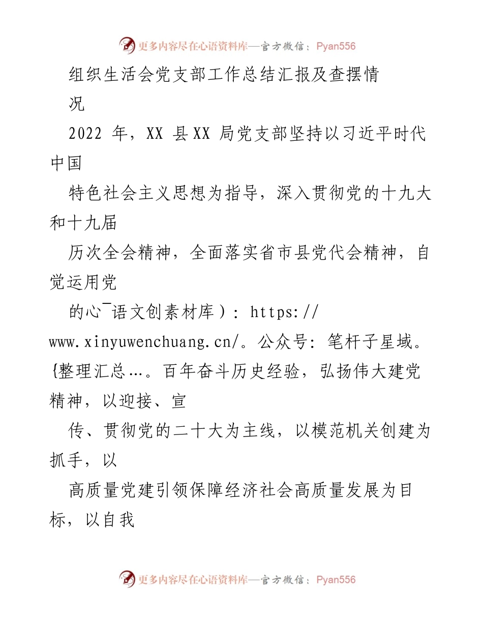 [工作总结] 党支部年度工作汇报 - 2022年度党支部工作总结与整改情况报告.docx_第1页