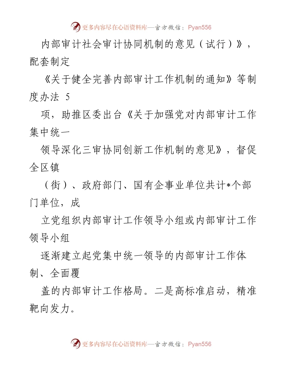 [工作总结] 区审计局 - 区审计局“三审协同”工作机制建设典型经验分享.docx_第2页