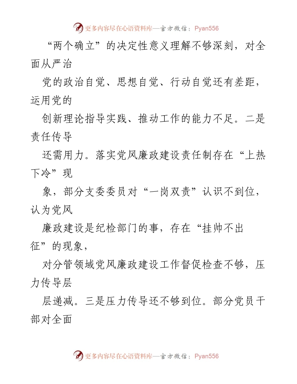 [工作总结] 党支部会议 - 关于党支部落实全面从严治党主体责任问题的总结与整改措施报告.docx_第2页