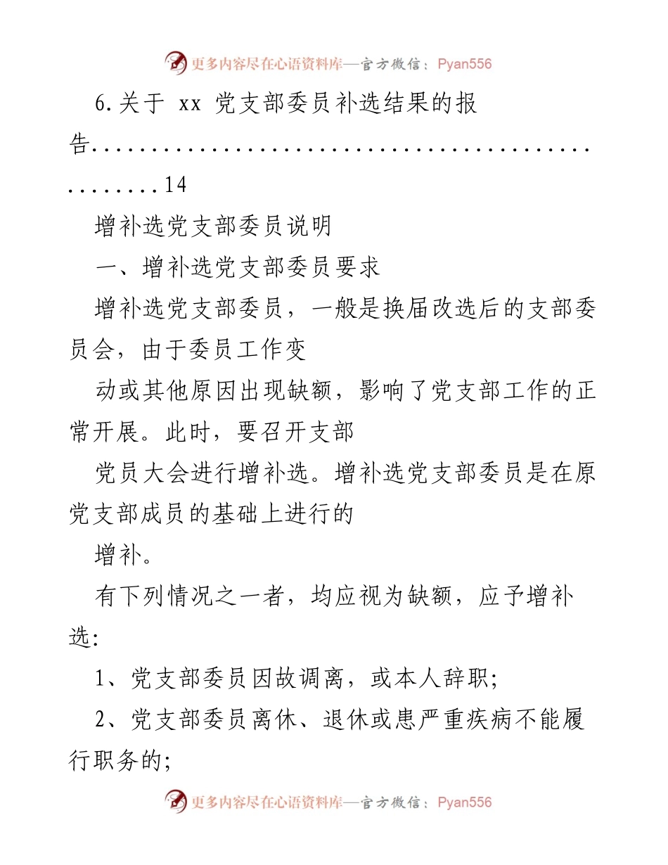 [工作总结] 党支部增补选举 - 增补选党支部委员工作流程汇编.docx_第2页