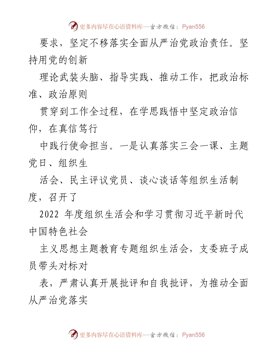 [工作总结] 公司党支部 - 2023年全面从严治党工作总结报告_1.docx_第2页