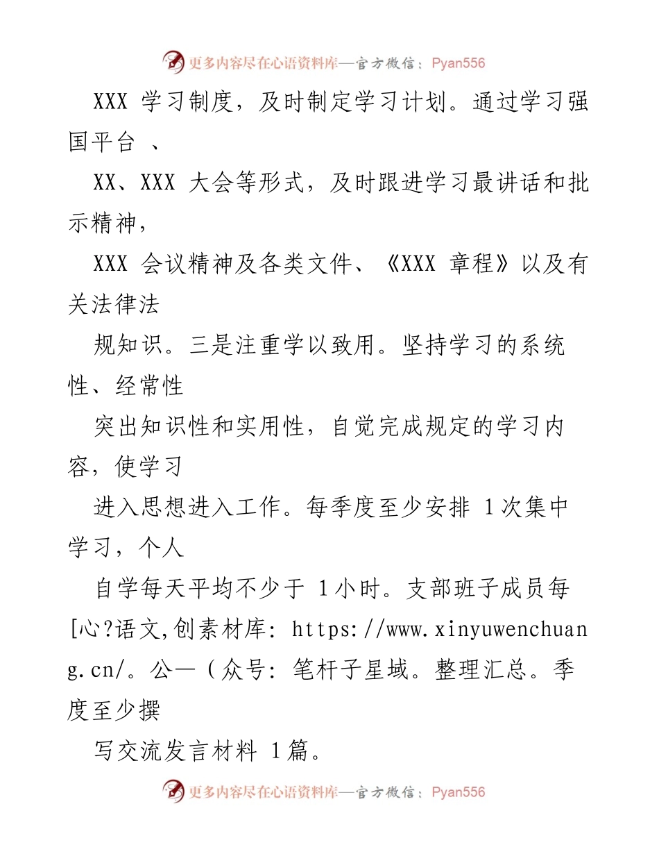 [工作总结] 党支部 - XX党支部问题整改措施及落实计划.docx_第2页