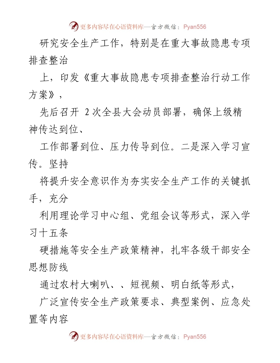 [工作总结] 全县安全生产工作会议 - 2024年第一季度安全生产工作情况汇报.docx_第2页