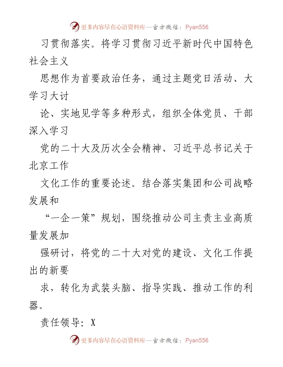 [工作总结] 公司党支部 - 2024年度全面从严治党主体责任任务安排.docx_第2页