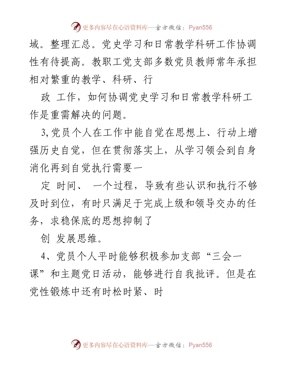 [工作总结] 党支部会议 - 政治信仰方面存在的问题及改进措施.docx_第2页