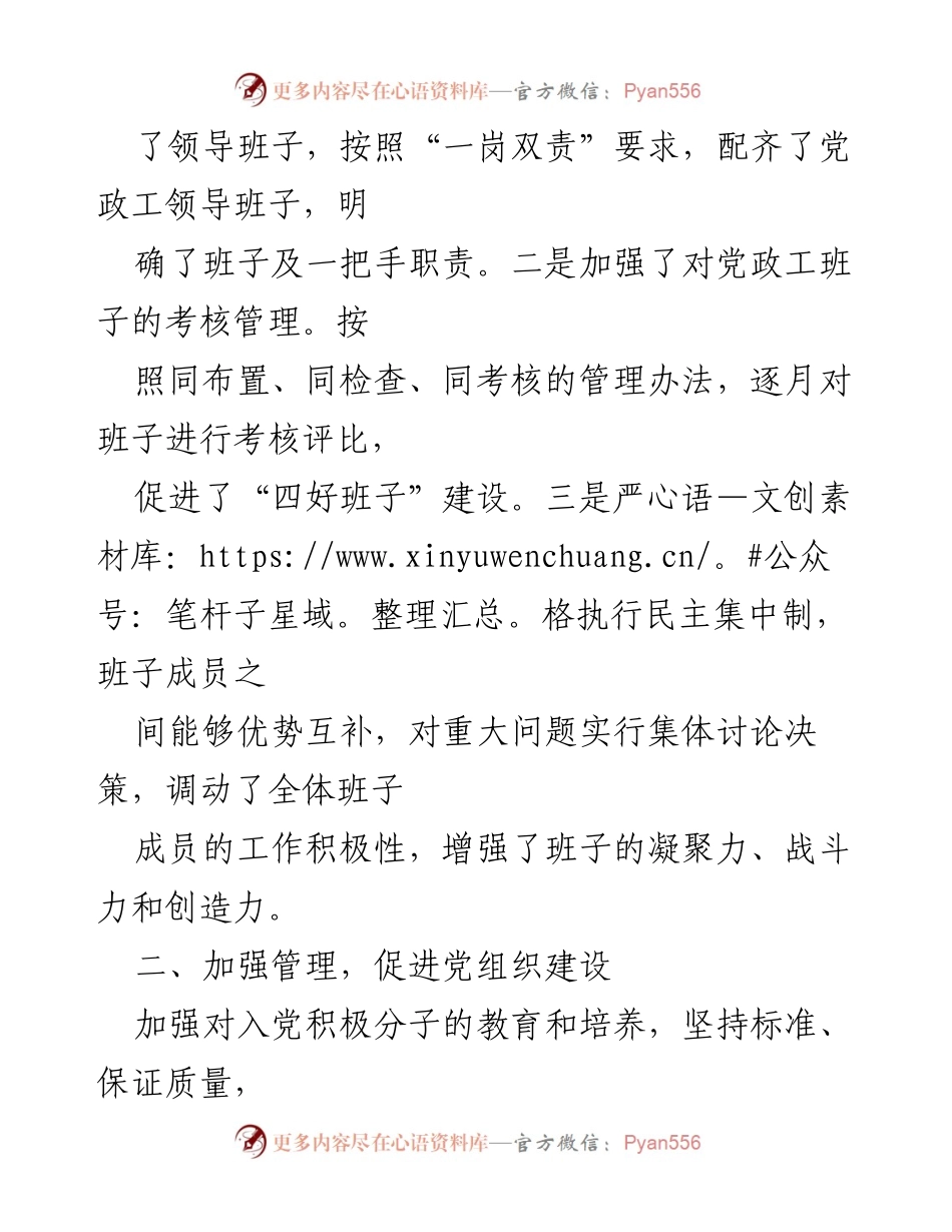 [工作总结] 党建工作汇报 - 国有矿山企业党建工作成效与发展策略总结.docx_第2页