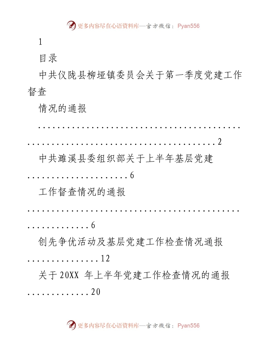 [工作总结] 党建工作督查 - 第一季度党建工作督查情况通报.docx_第1页