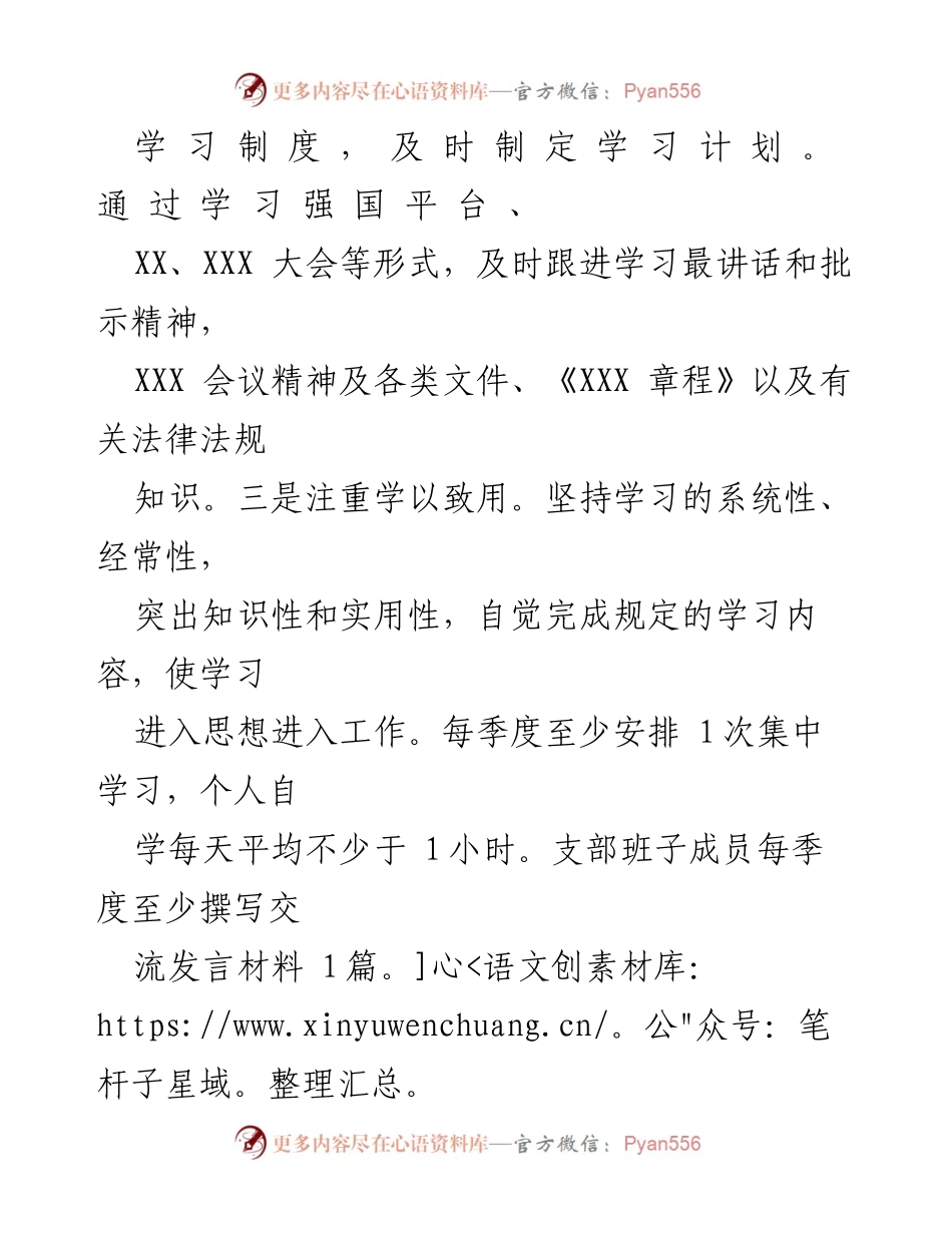 [工作总结] 党支部 - XX党支部问题整改措施及实施计划.docx_第2页