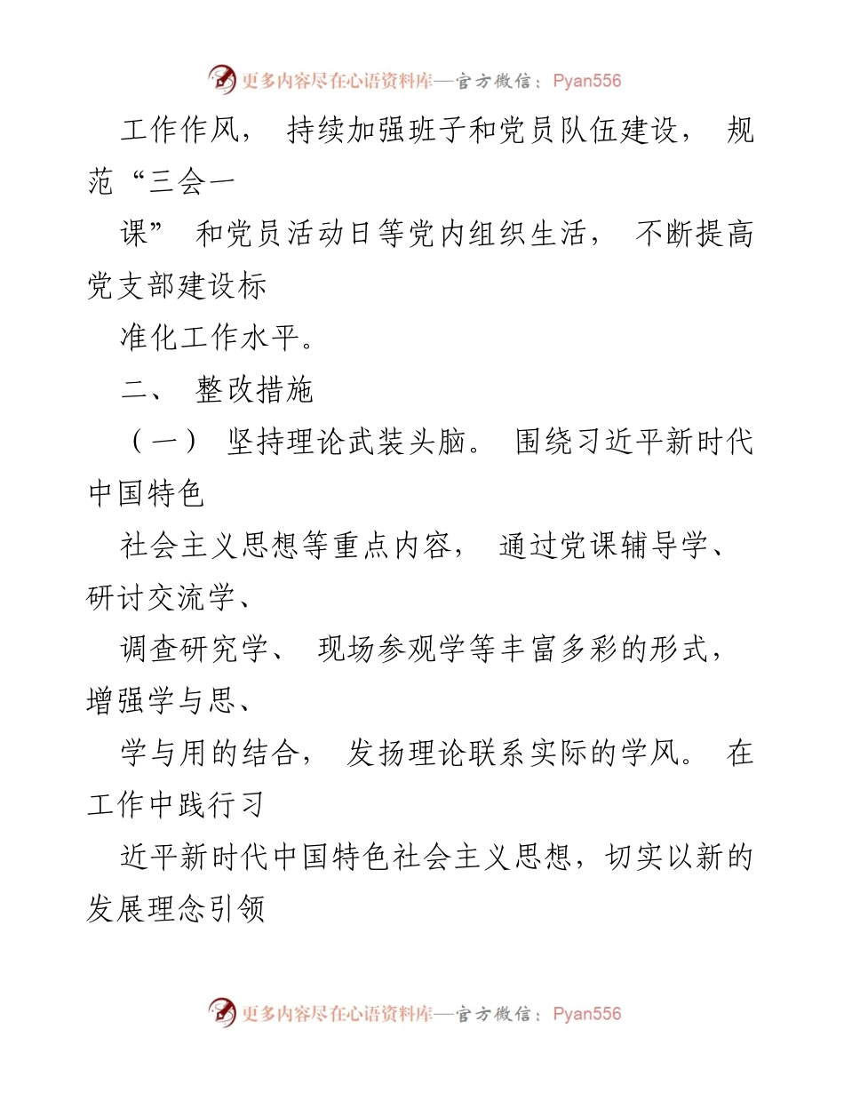 [工作总结] 党支部整改 - 党支部问题整改方案与落实措施.docx_第2页