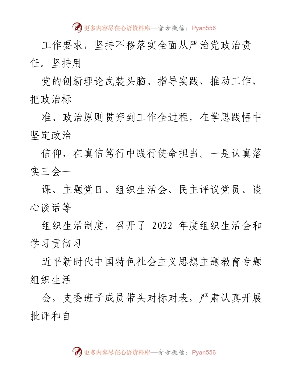 [工作总结] 公司党支部 - 2023年全面从严治党工作总结报告_3.docx_第2页
