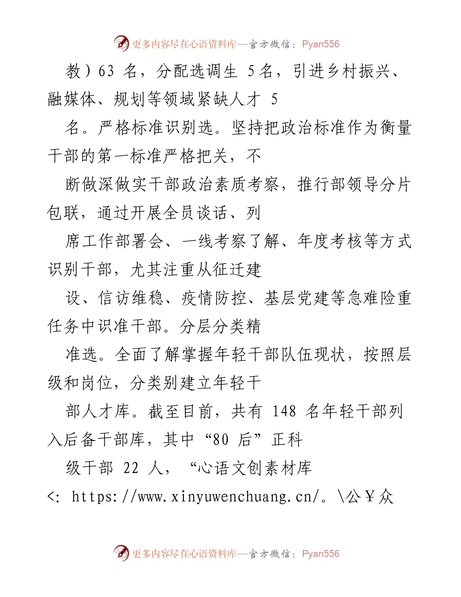 [工作总结] 区干部队伍建设 - 提升干部队伍素质与能力的工作汇报.docx_第2页