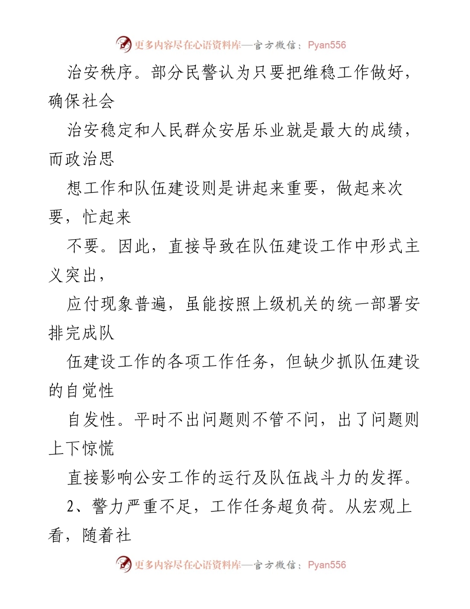 [工作总结] 公安队伍建设会议 - 加强公安队伍建设的思考与建议.docx_第2页