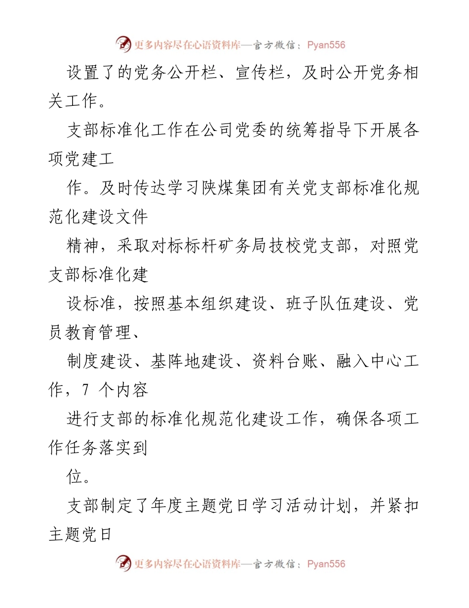 [工作总结] 党支部建设 - XX党支部标准化建设工作汇报总结.docx_第2页