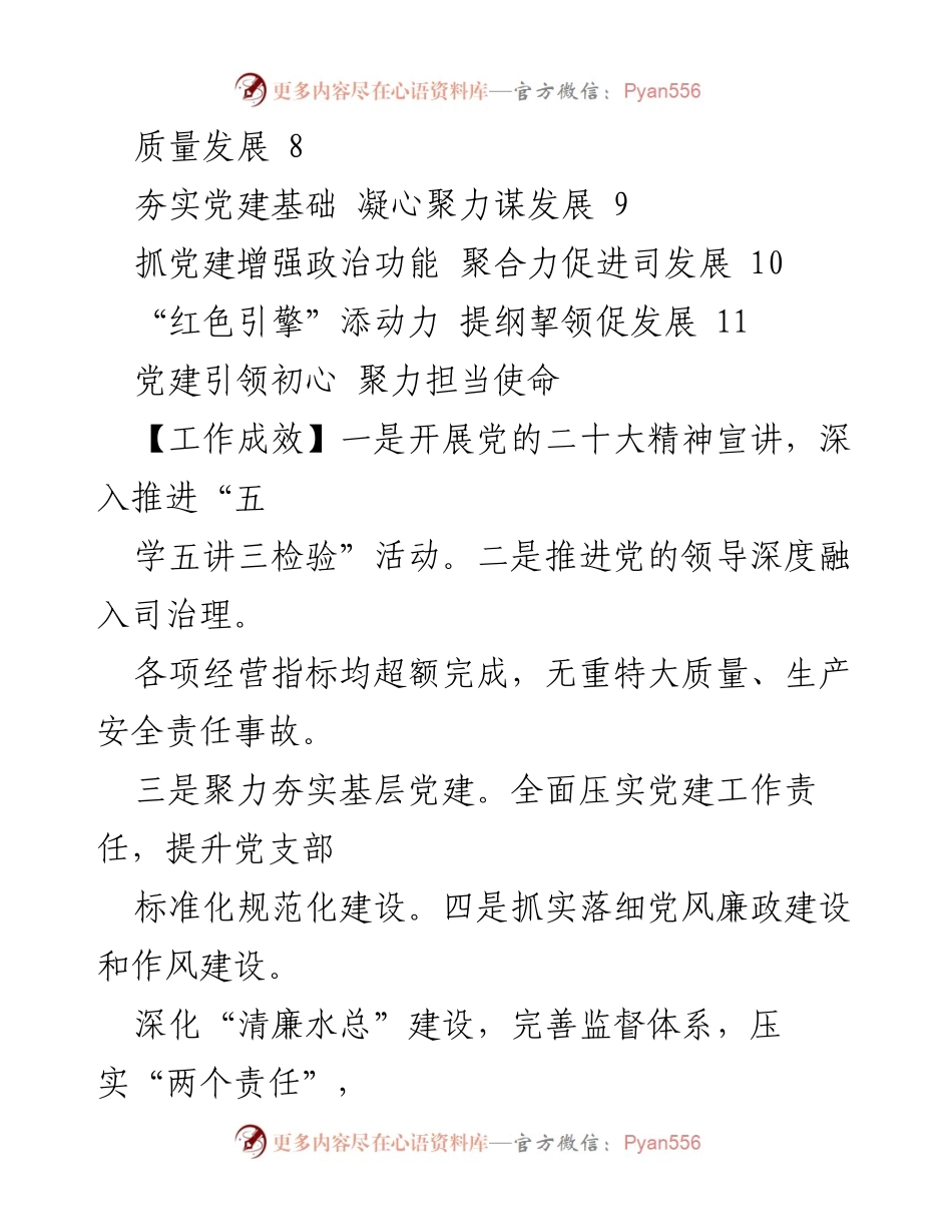 [工作总结] 党建工作述职 - 2022年度某地国资司党委书记基层党建工作述职报告汇编.docx_第2页
