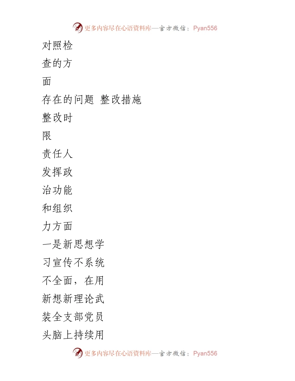 [工作总结] 党支部整改 - 提升政治功能与组织力的整改措施总结.docx_第1页