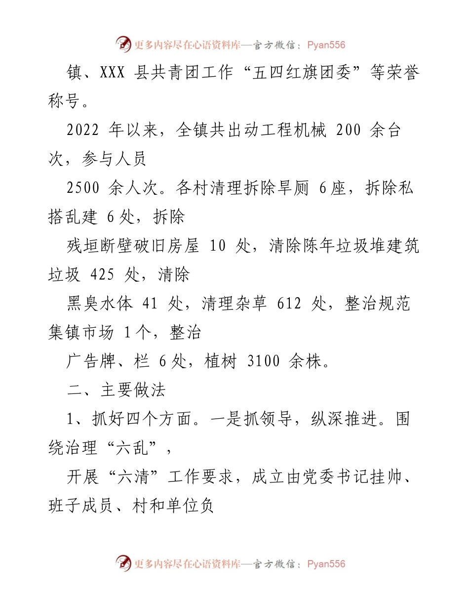 [工作总结] 农村人居环境整治 - XXX镇农村人居环境整治工作成效汇报.docx_第2页