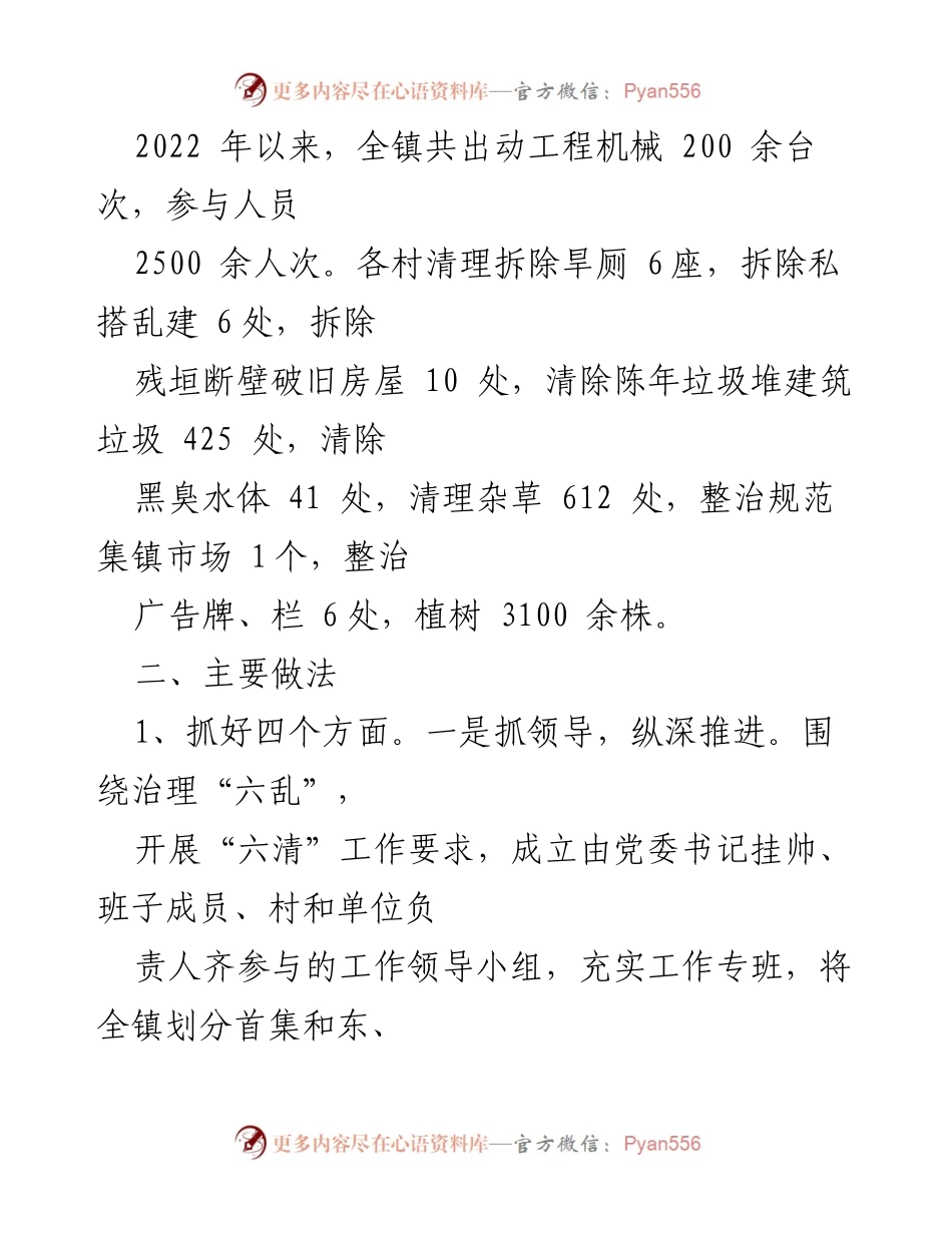 [工作总结] 农村人居环境整治 - XXX 镇农村人居环境整治工作成效汇报.docx_第2页