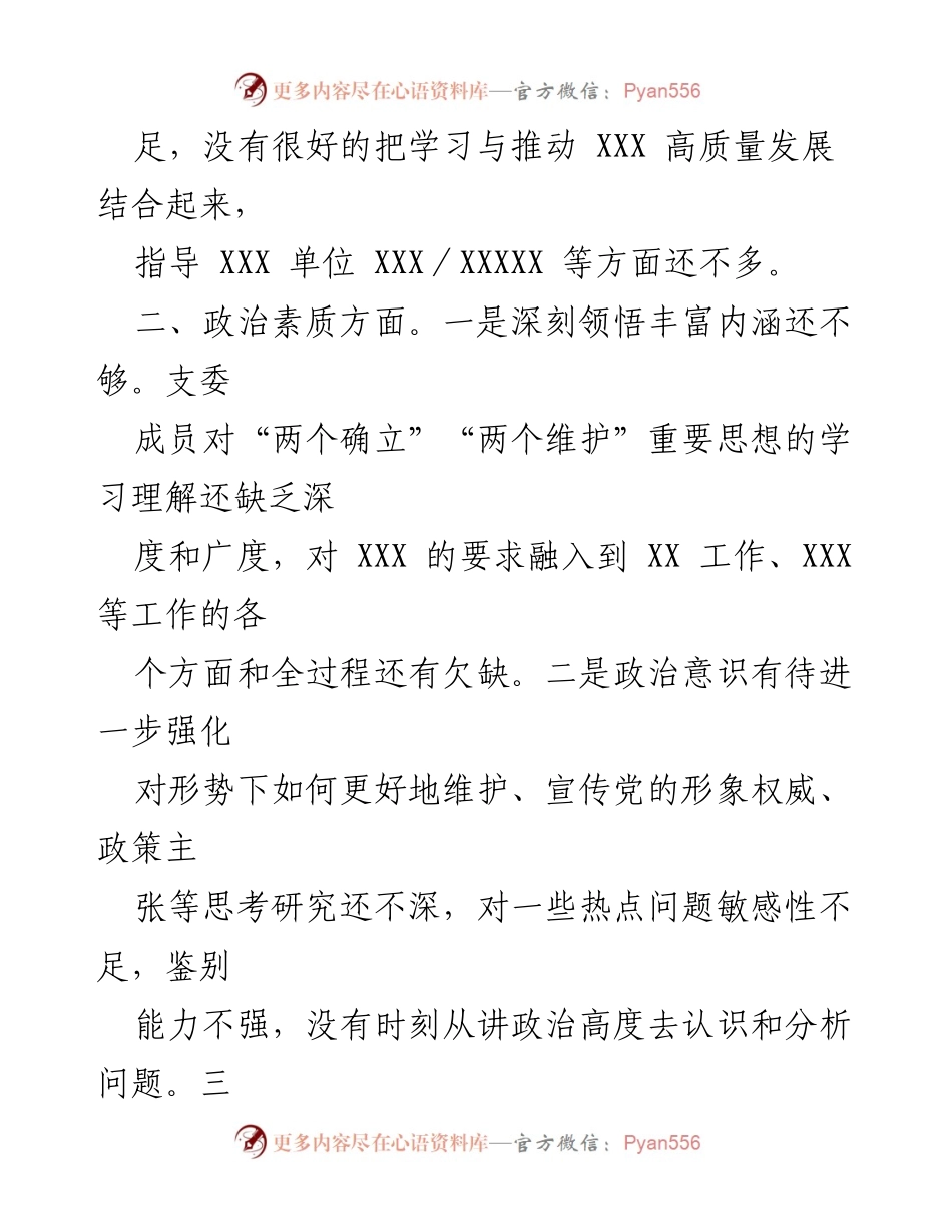 [工作总结] 党支部主题教育 - 党支部主题教育问题查摆总结报告.docx_第2页