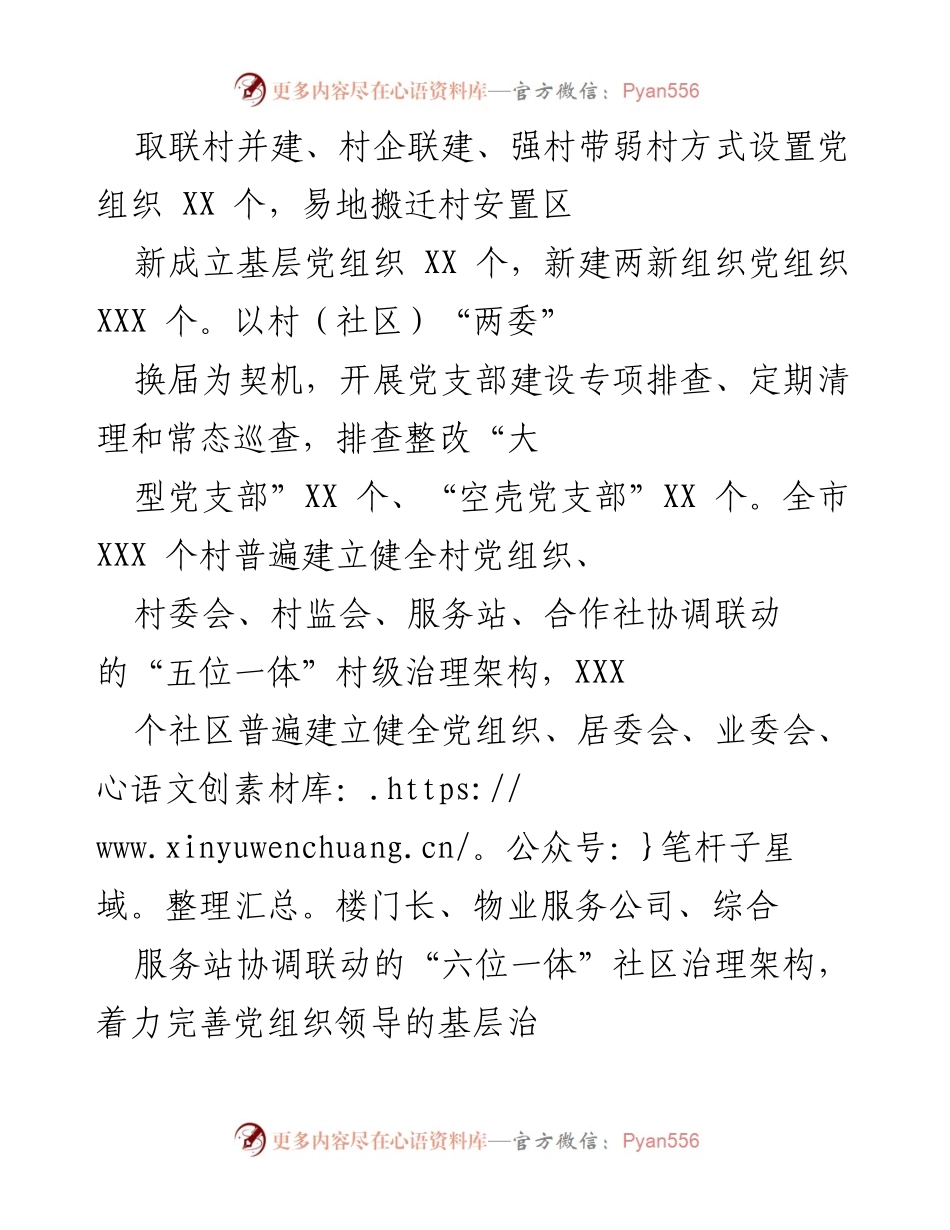 [工作总结] 党支部建设 - XX市党支部标准化规范化建设情况汇报.docx_第2页