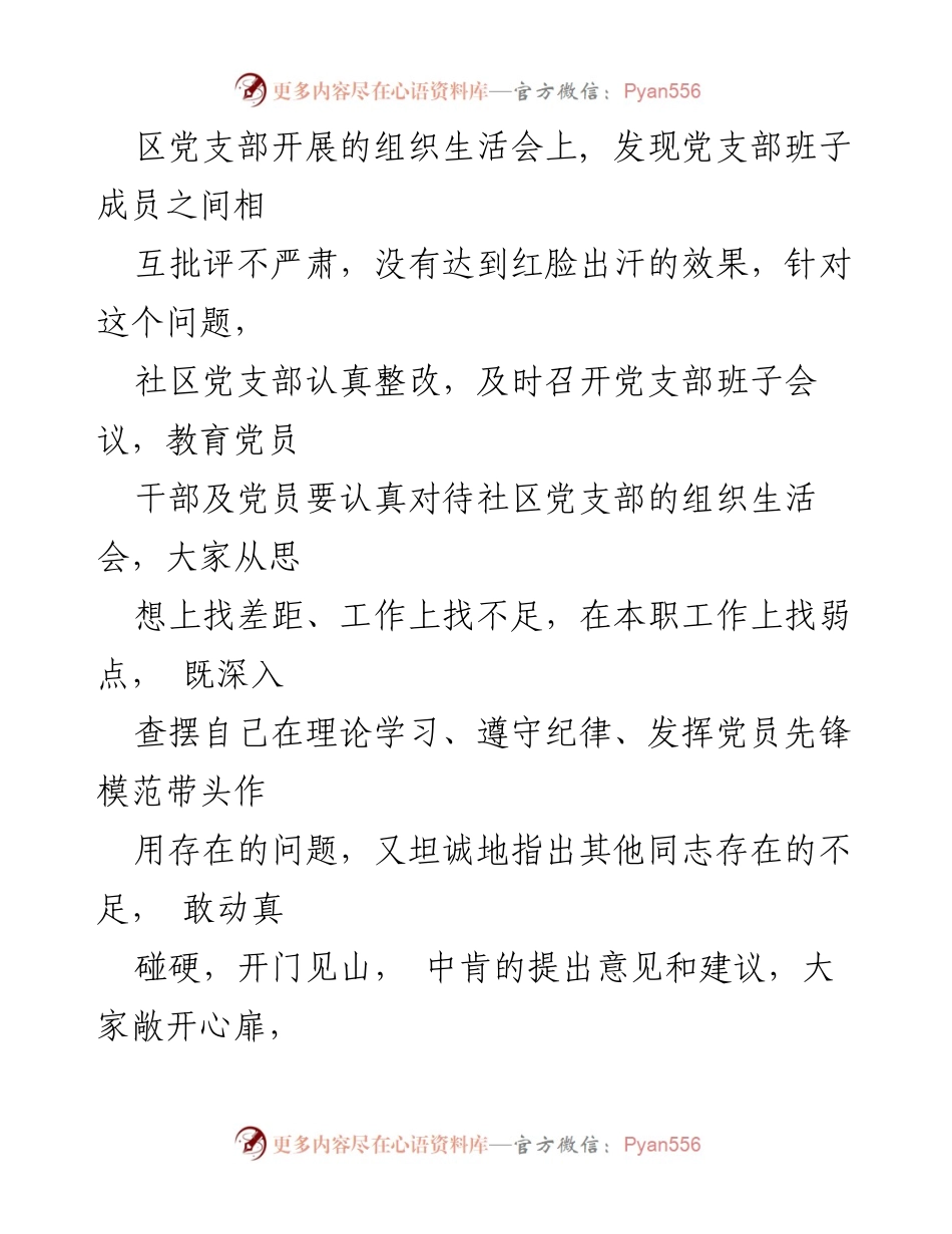 [工作总结] 党支部 - 党内政治生活监督检查自查报告.docx_第2页