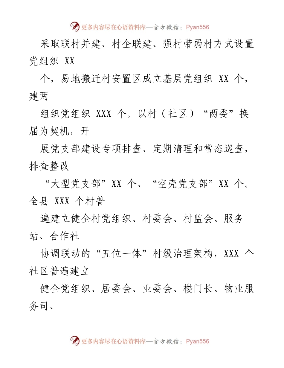 [工作总结] 党支部建设 - XX县党支部标准化规范化建设情况总结.docx_第2页