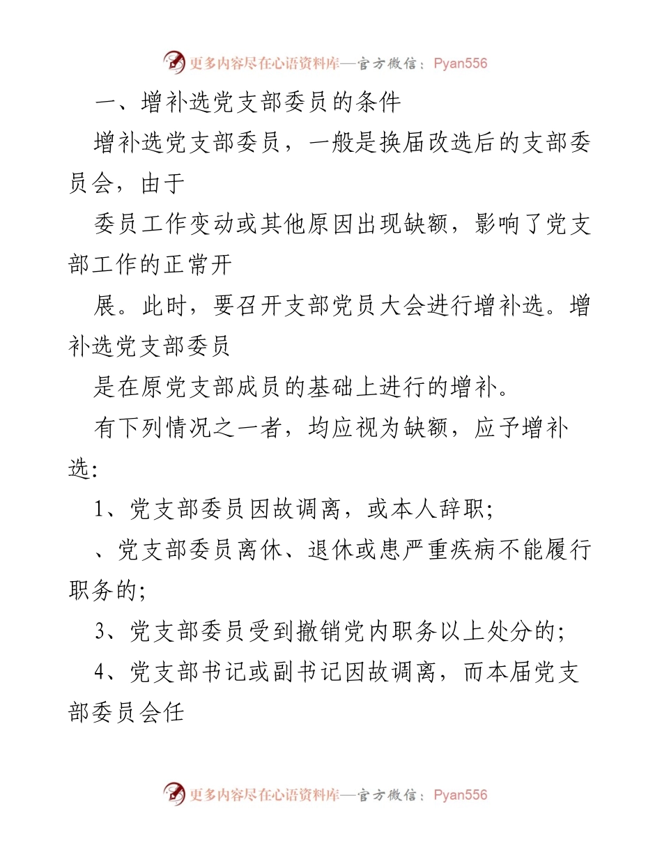 [工作总结] 党支部委员增补选举实施方案及程序概述.docx_第2页