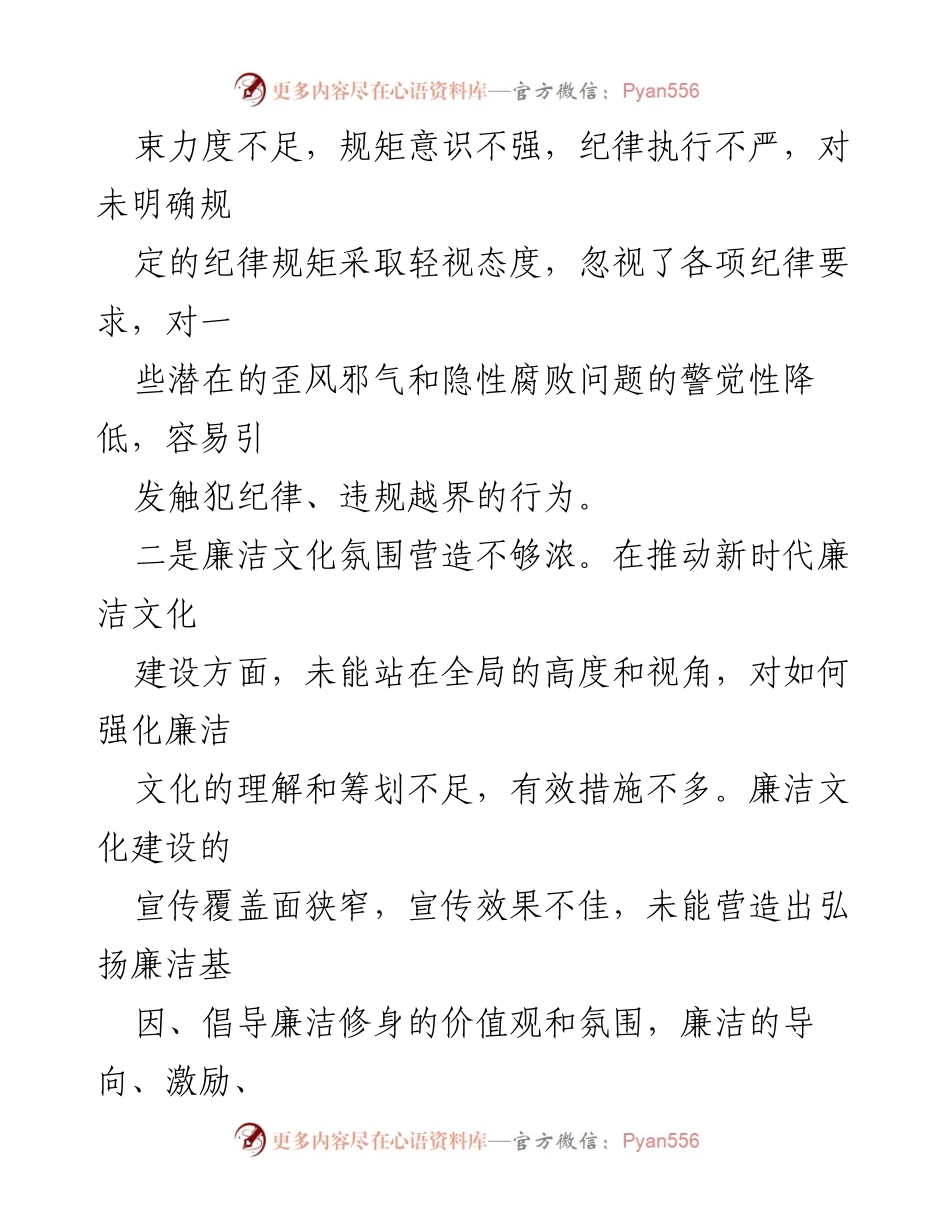 [工作总结] 党风廉政建设 - 2024年廉洁自律问题及整改措施总结.docx_第2页