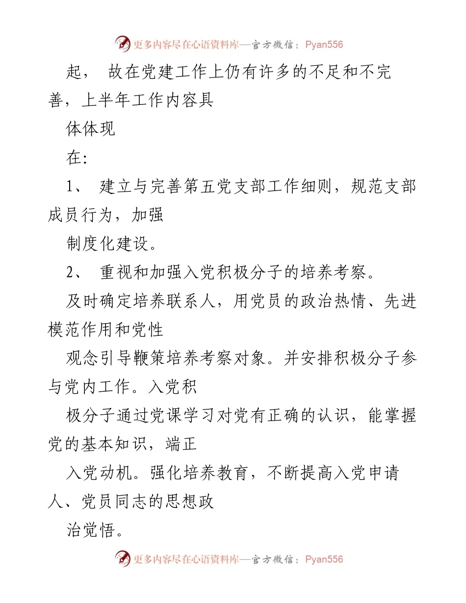 [工作总结] 党支部组织生活会 - 党支部组织生活会工作总结与反思.docx_第2页
