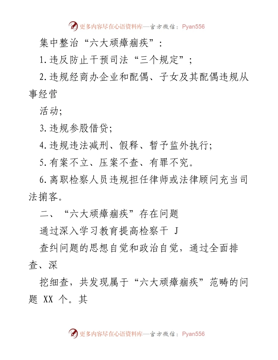 [工作总结] 全国政法队伍教育整顿 - “六大顽瘴痼疾”整治工作总结报告.docx_第2页