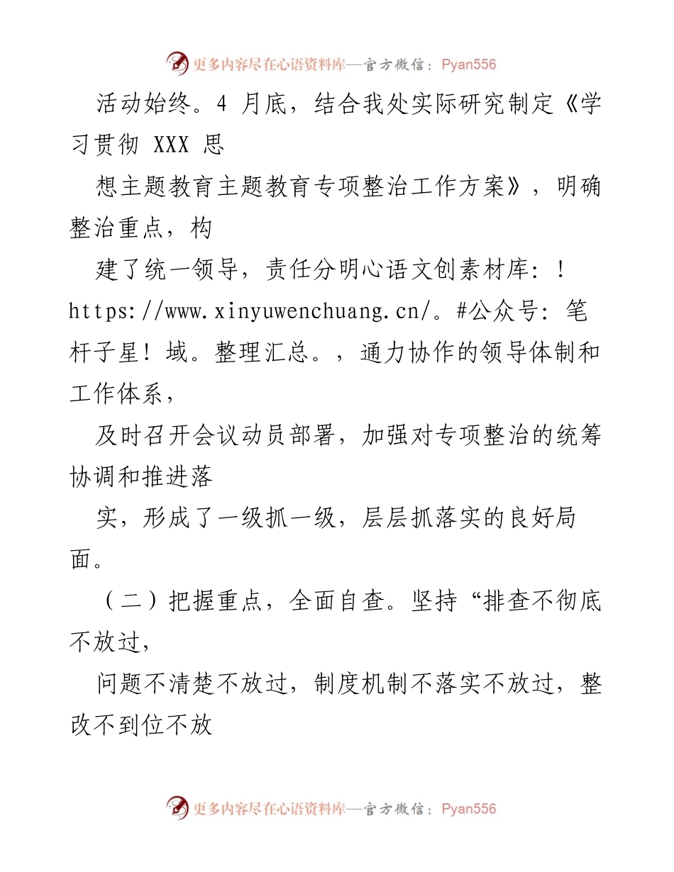 [工作总结] 党支部 - 2023年主题教育专项整治工作开展情况报告.docx_第2页